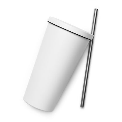 TRU MC MUZIK Insulated tumbler with a straw