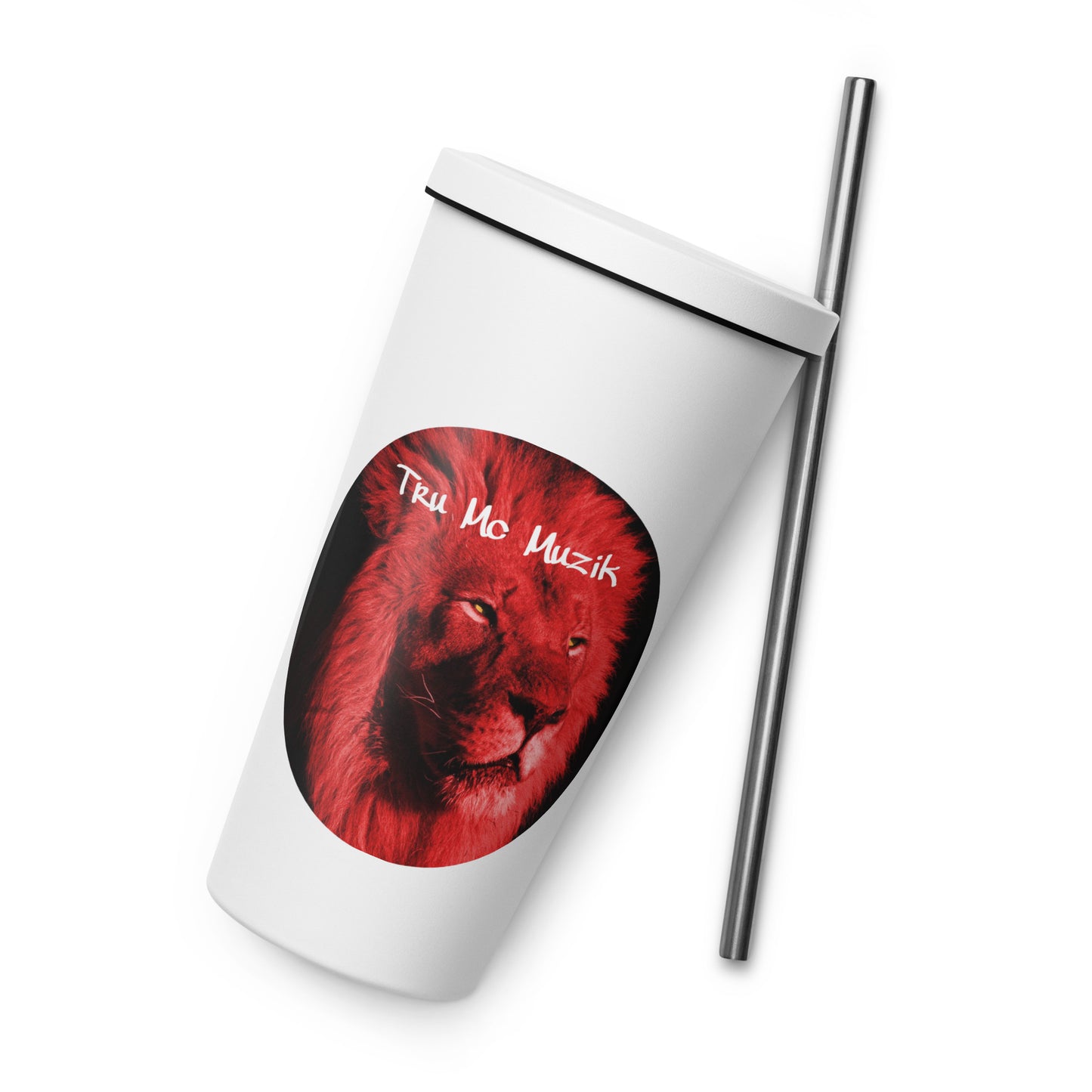 TRU MC MUZIK Insulated tumbler with a straw