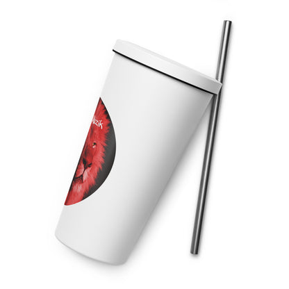 TRU MC MUZIK Insulated tumbler with a straw