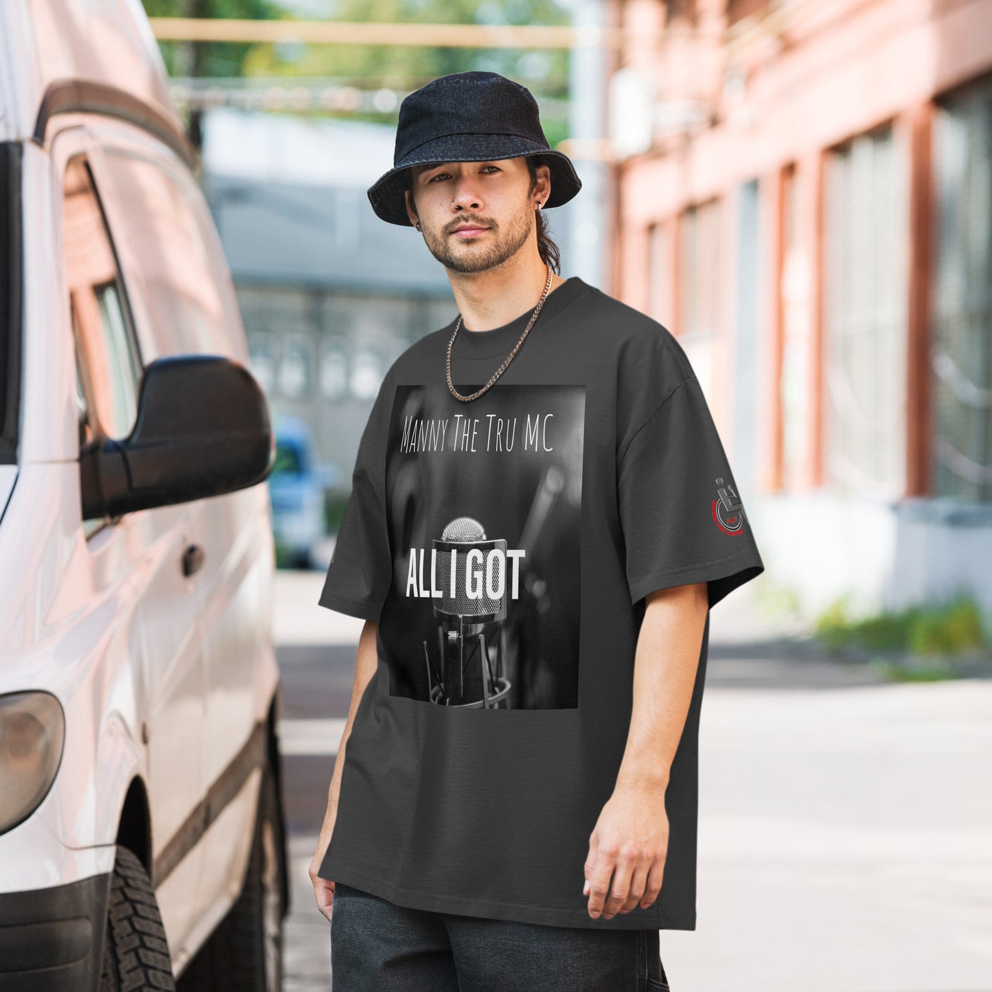 ALL I GOT COVER ART Oversized faded t-shirt