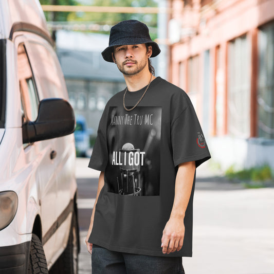 ALL I GOT COVER ART Oversized faded t-shirt