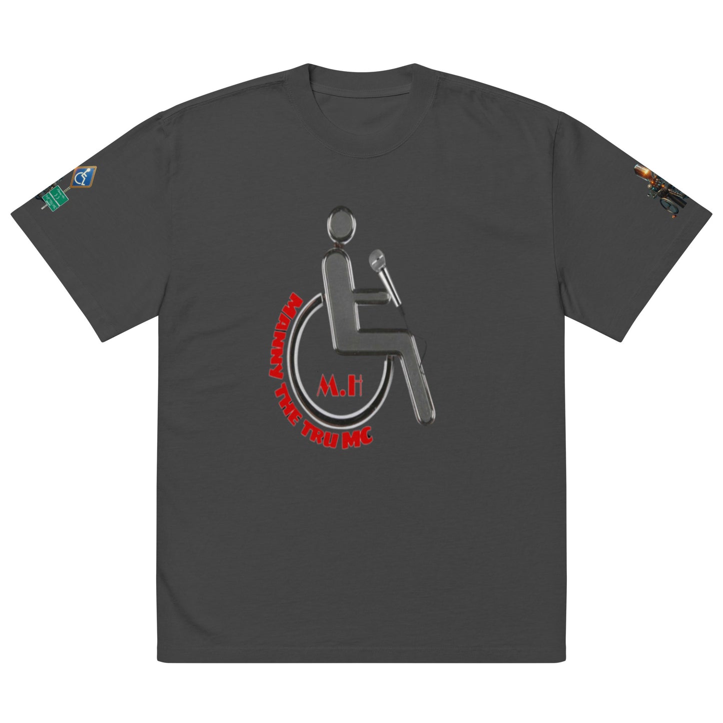 MANNY THE TRU MC Oversized faded t-shirt