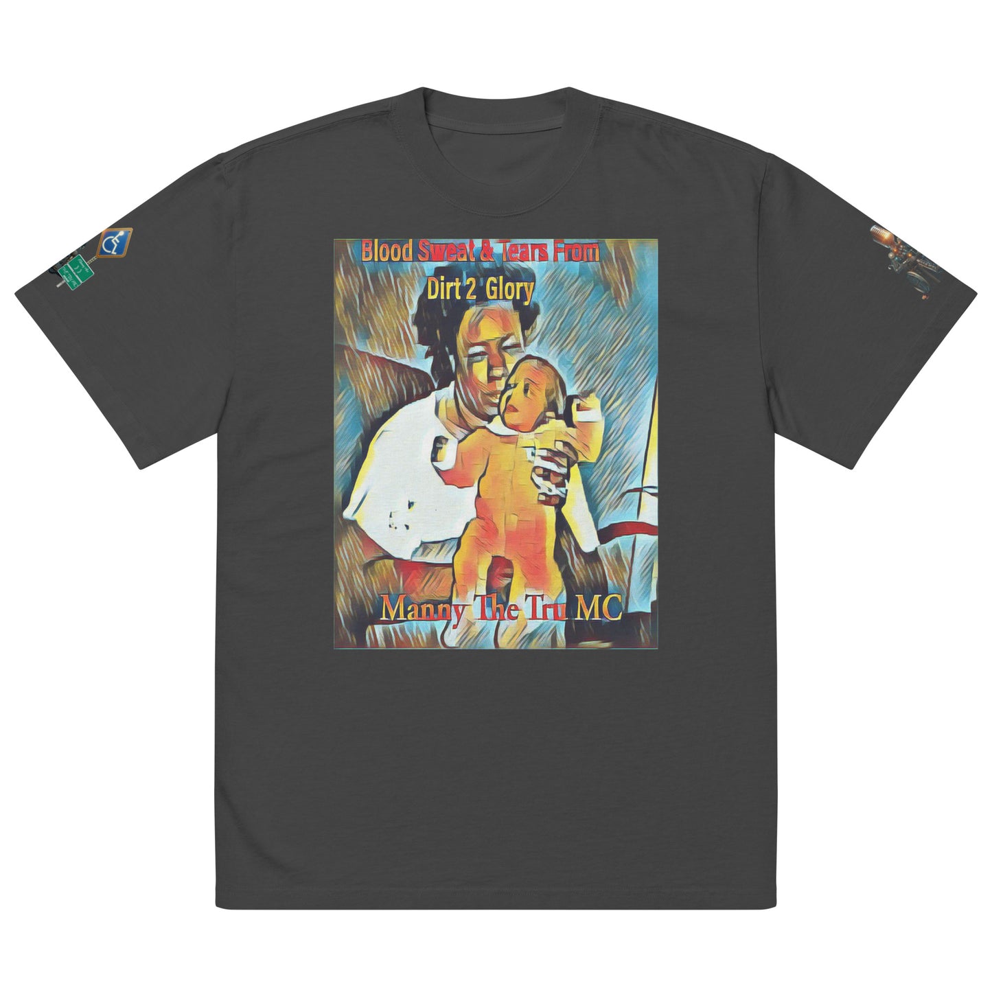 Blood Sweat & Tears from Dirt 2 Glory Oversized faded t-shirt