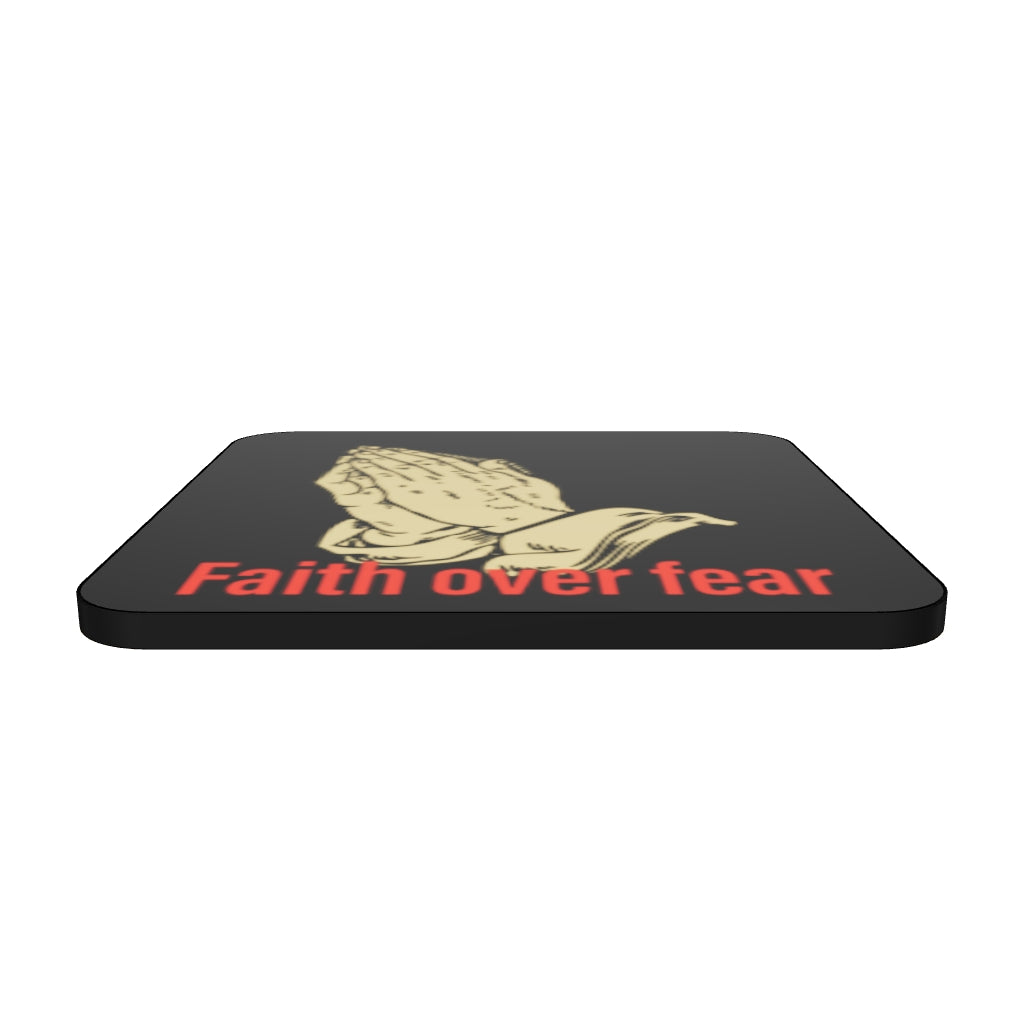 Faith over fear Cork-back coaster
