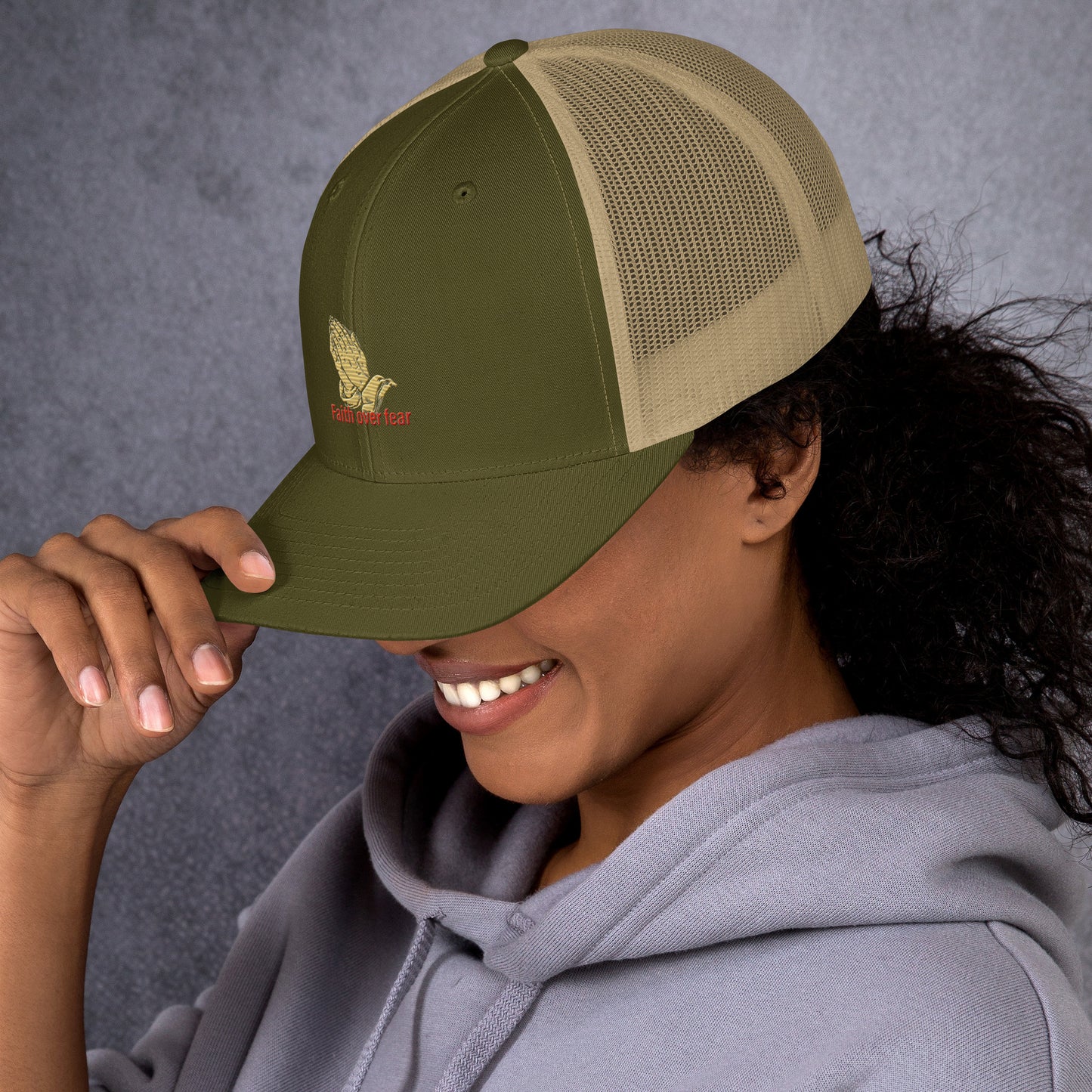 Faith over fear Trucker Cap