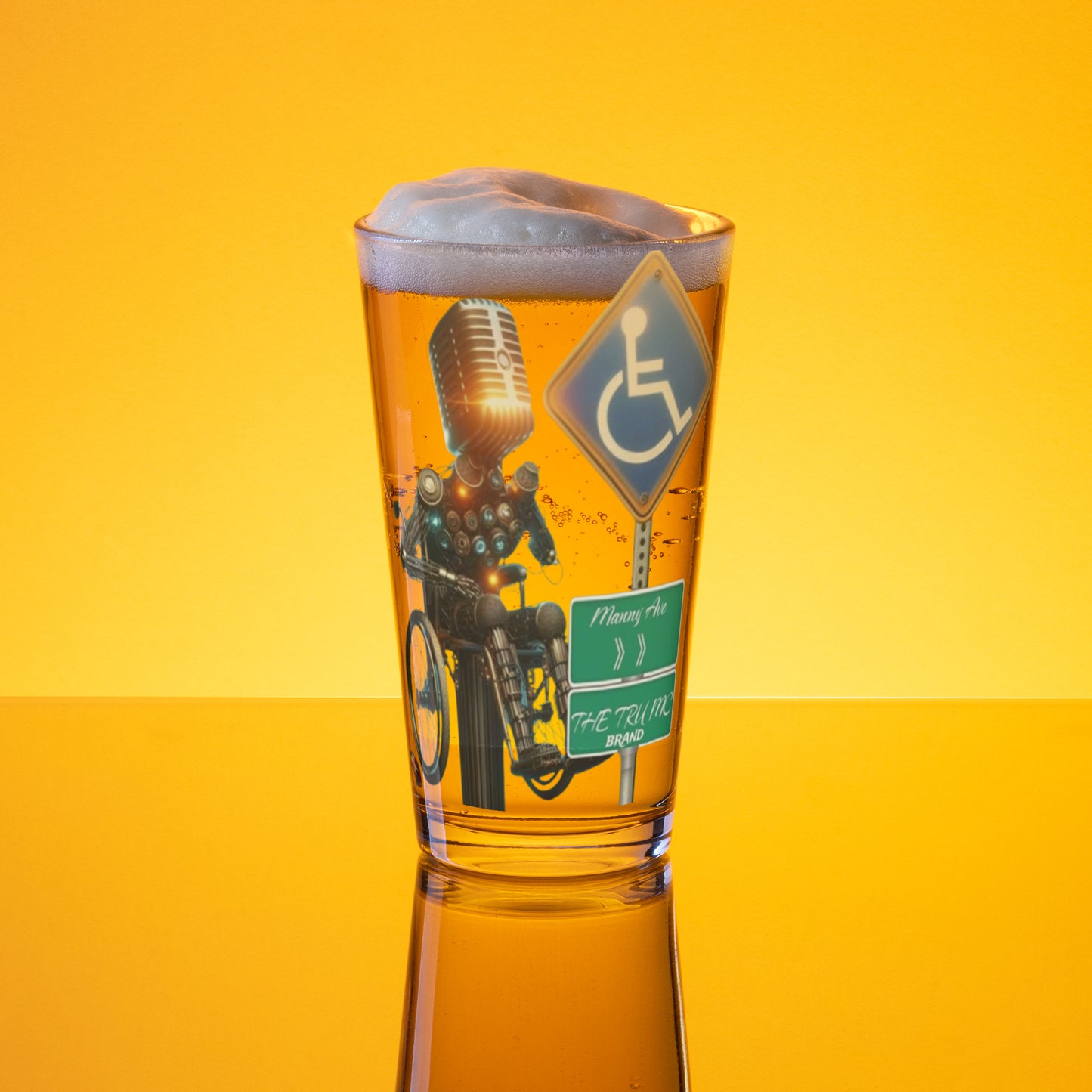 THE TRU MC BRAND Shaker pint glass