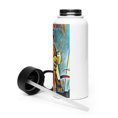 Blood Sweat & Tears from Dirt 2 Glory Stainless steel water bottle with a straw lid