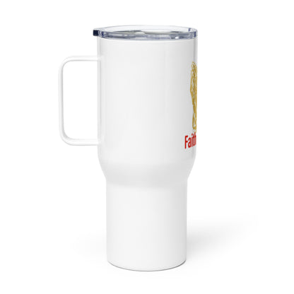 Faith over fear Travel mug with a handle