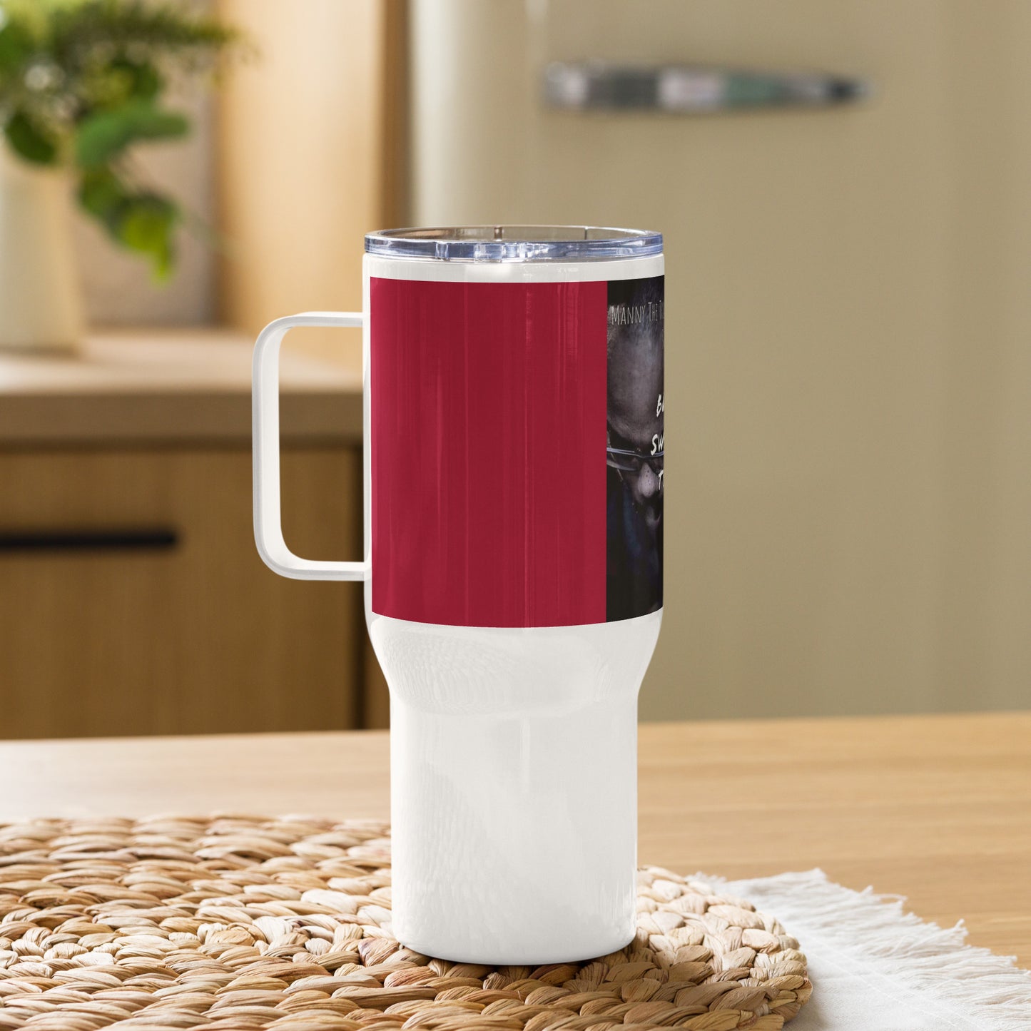 Blood, Sweat & Tears Travel mug with a handle
