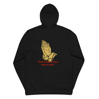 Faith over fear Unisex basic zip hoodie