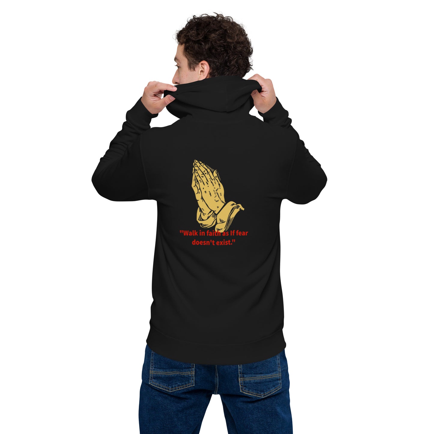 Faith over fear Unisex basic zip hoodie