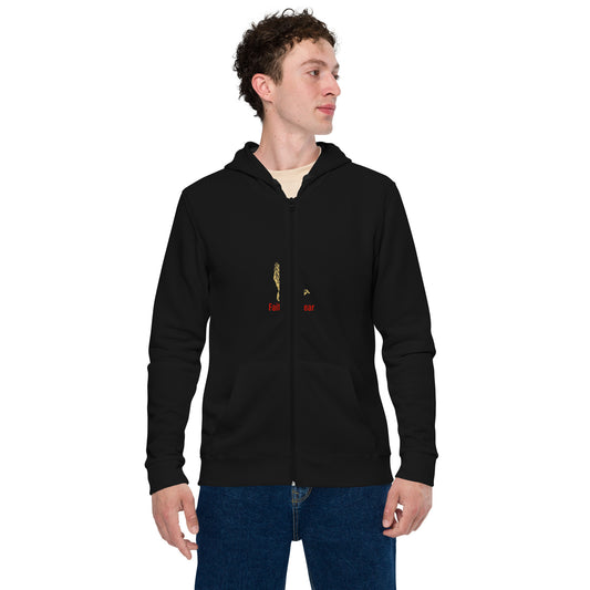 Faith over fear Unisex basic zip hoodie