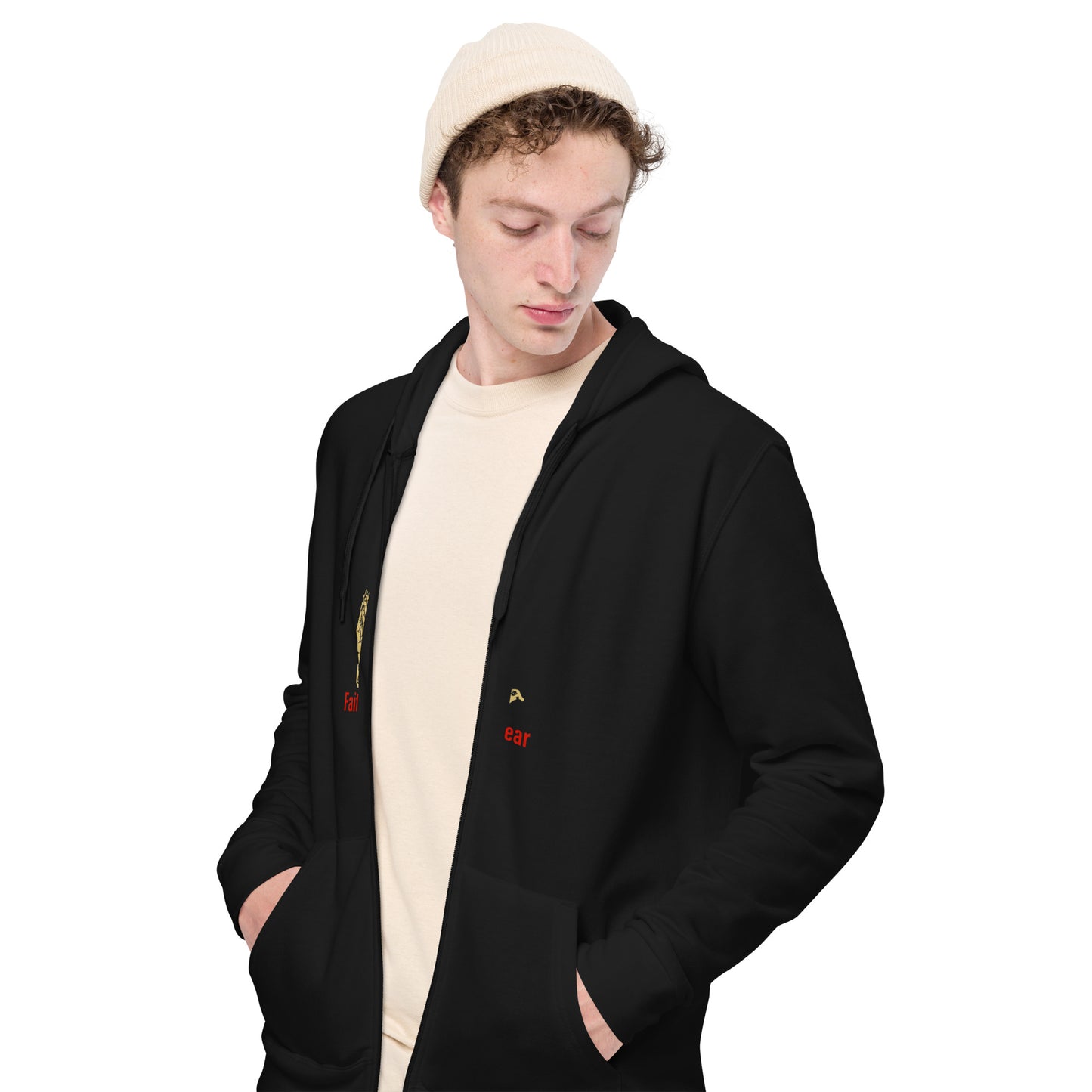 Faith over fear Unisex basic zip hoodie
