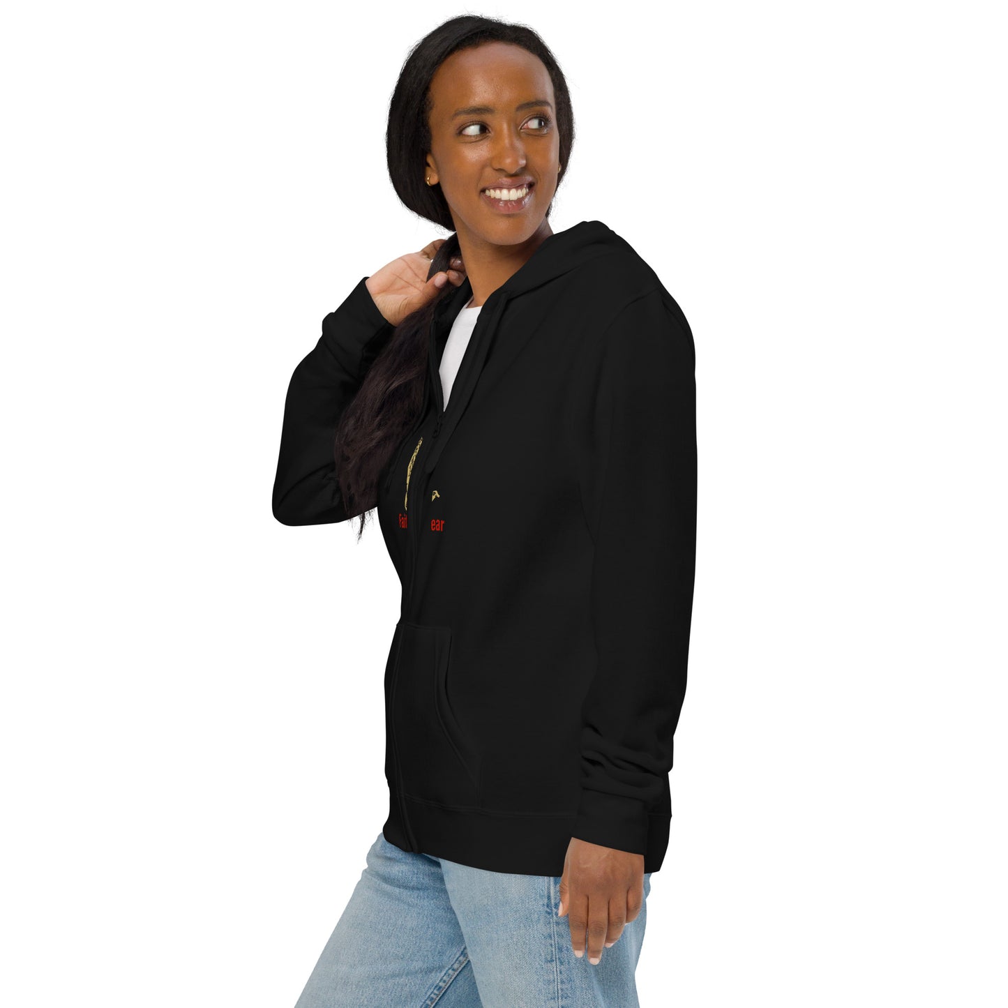 Faith over fear Unisex basic zip hoodie