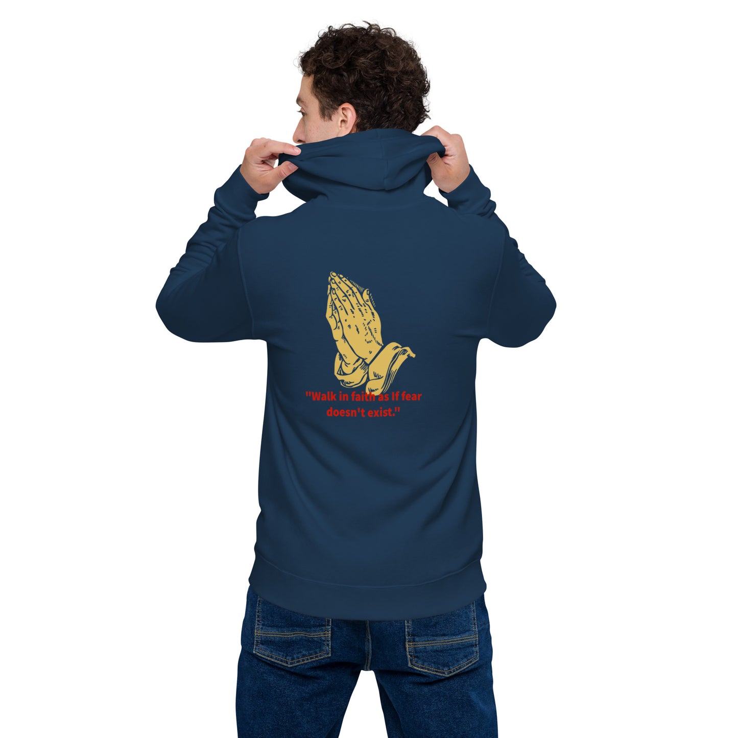Faith over fear Unisex basic zip hoodie