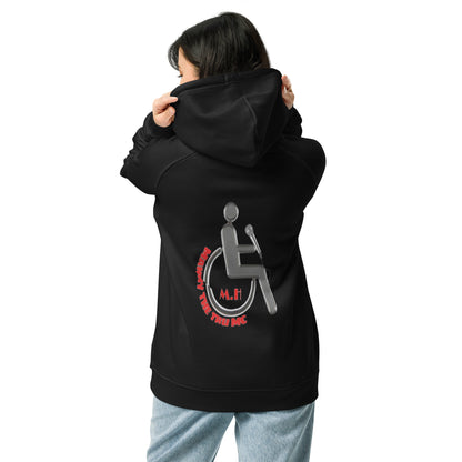 Don't waste time make time Unisex eco raglan hoodie