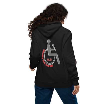 Don't waste time make time Unisex eco raglan hoodie
