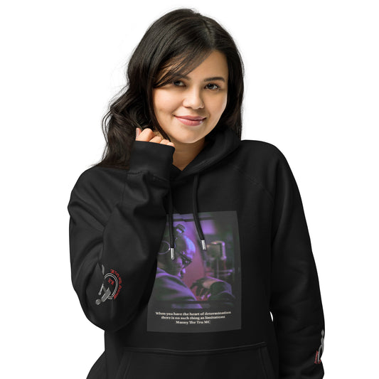 The Heart Of Determination Unisex eco raglan hoodie