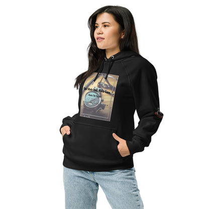 Don't waste time make time Unisex eco raglan hoodie