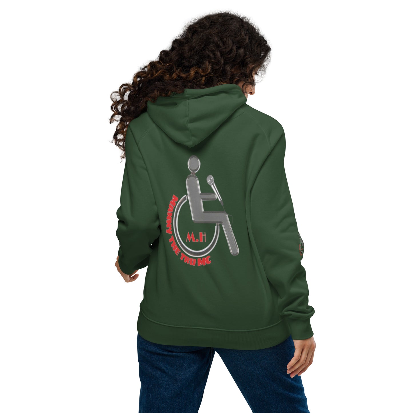 Don't waste time make time Unisex eco raglan hoodie