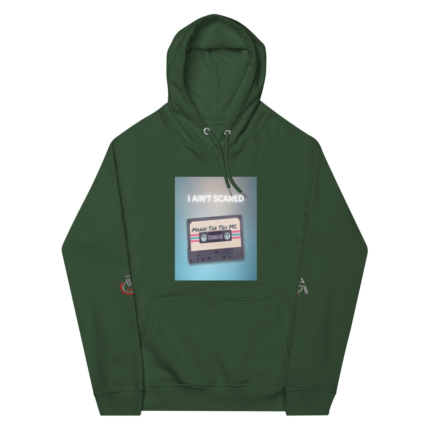 I Ain’t Scared Unisex eco raglan hoodie