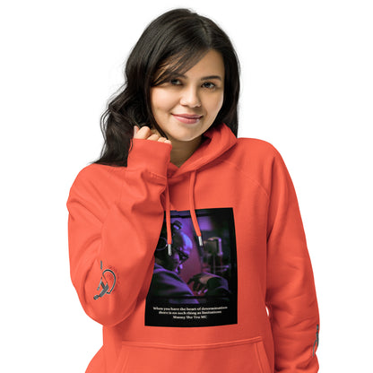 The Heart Of Determination Unisex eco raglan hoodie