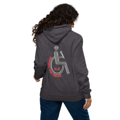 Don't waste time make time Unisex eco raglan hoodie