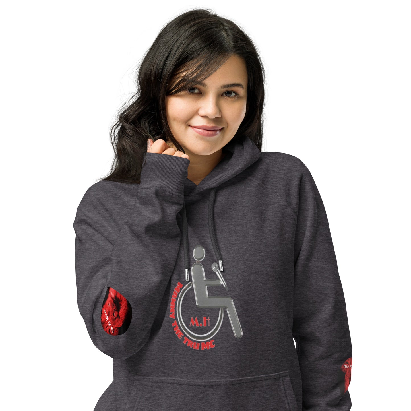 THE TRU MC Unisex eco raglan hoodie