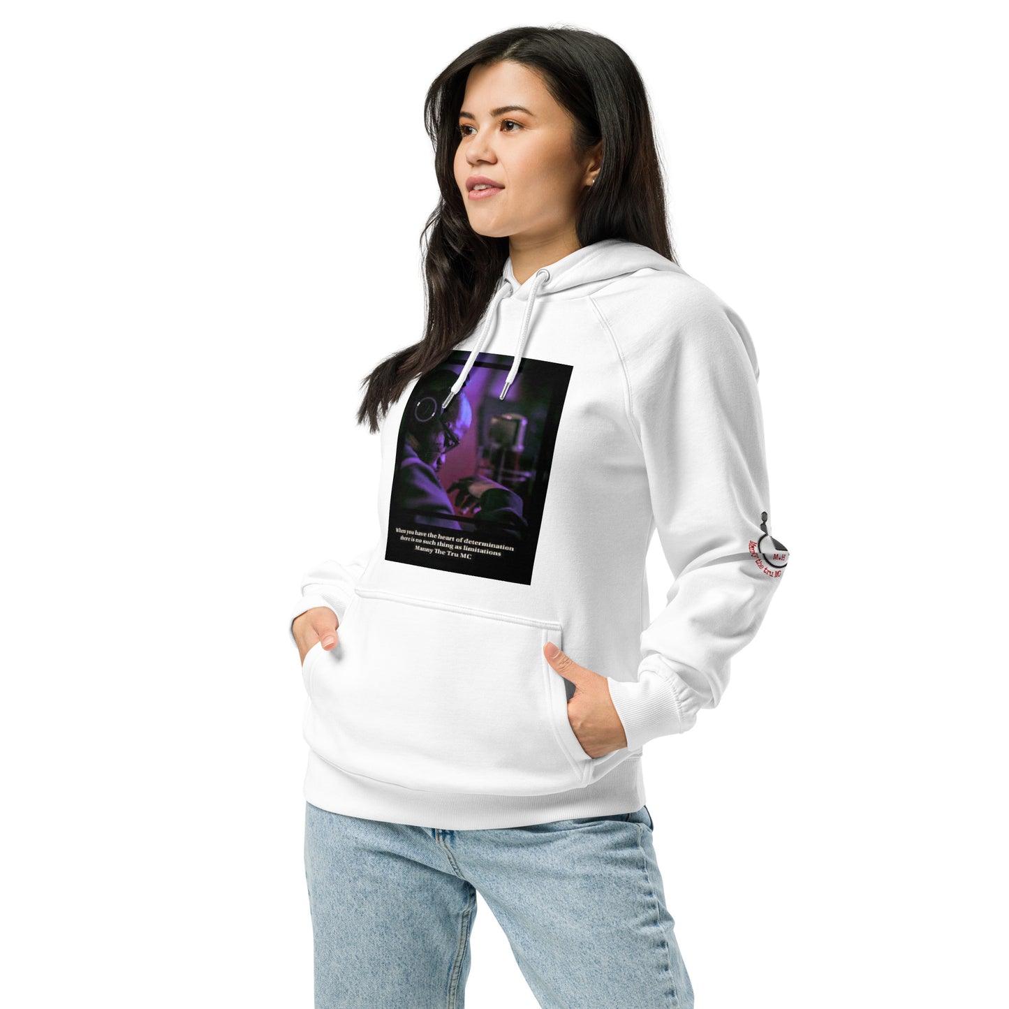 The Heart Of Determination Unisex eco raglan hoodie