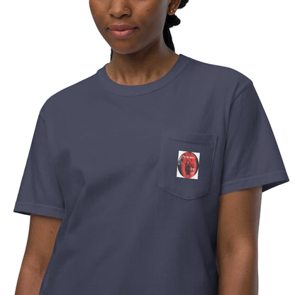 TRU MC MUZIK Unisex garment-dyed pocket t-shirt