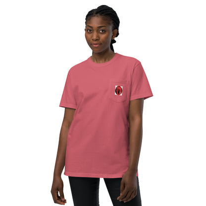 TRU MC MUZIK Unisex garment-dyed pocket t-shirt