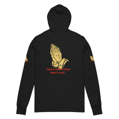Faith over fear Hooded long-sleeve tee