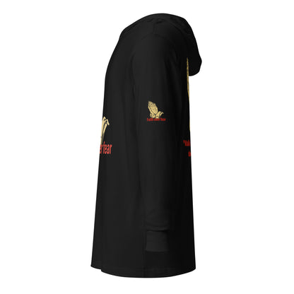 Faith over fear Hooded long-sleeve tee