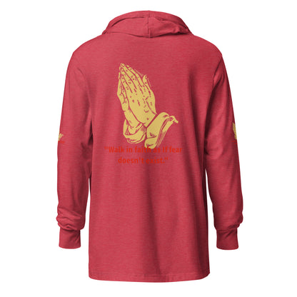 Faith over fear Hooded long-sleeve tee