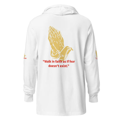 Faith over fear Hooded long-sleeve tee