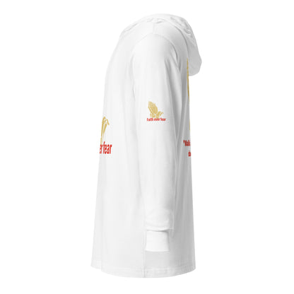 Faith over fear Hooded long-sleeve tee