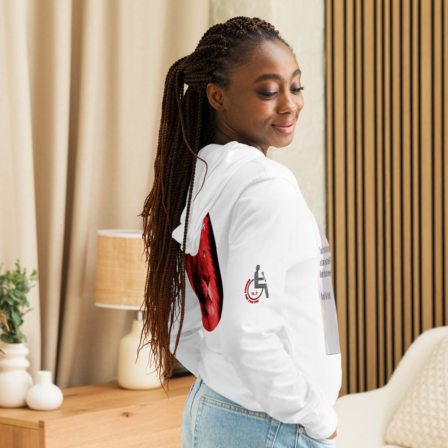 10 times harder Hooded long-sleeve tee