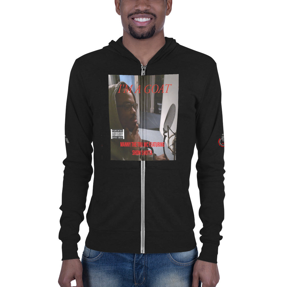 I'm a GOAT Unisex zip hoodie