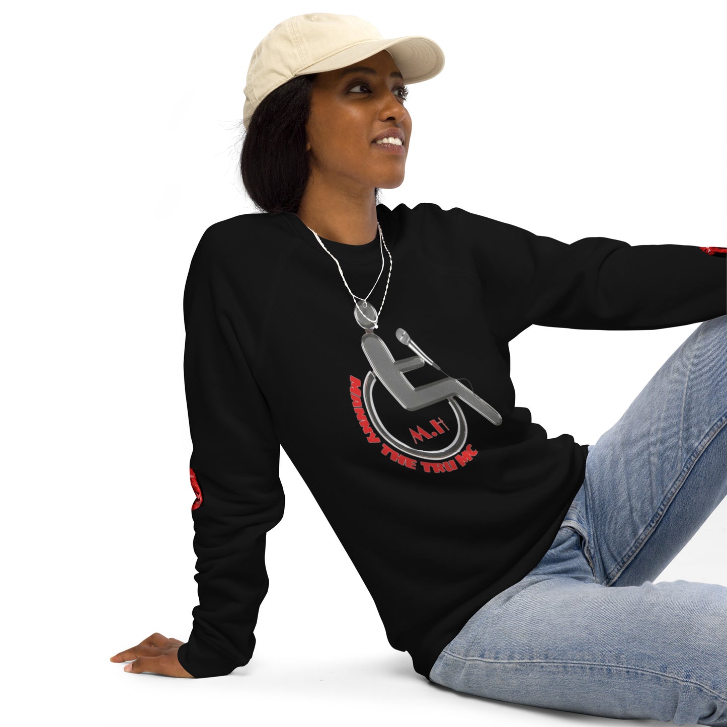 MANNY THE TRU MC Unisex organic raglan sweatshirt
