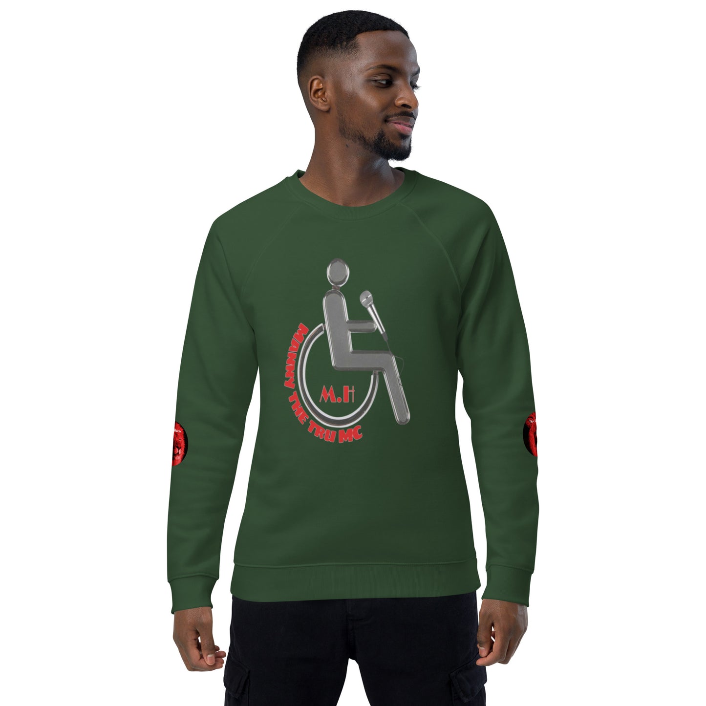 MANNY THE TRU MC Unisex organic raglan sweatshirt