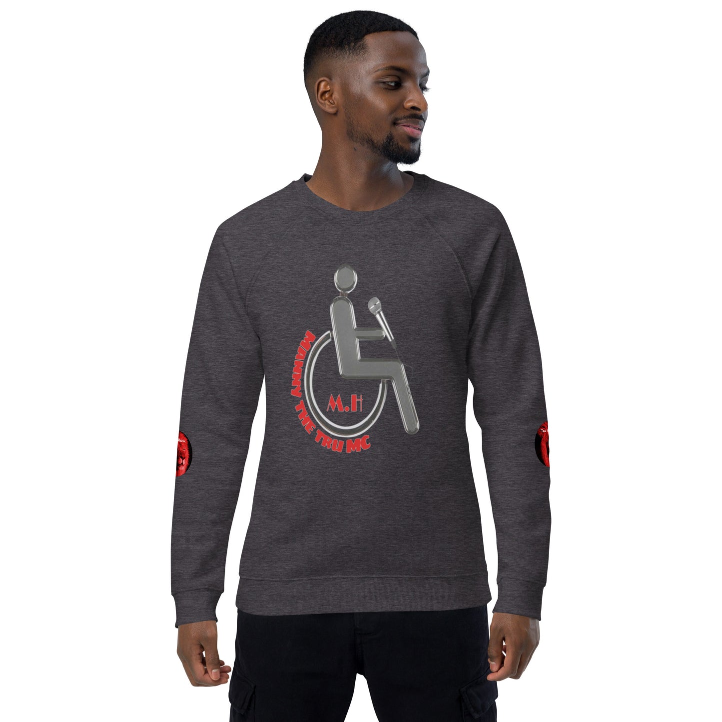 MANNY THE TRU MC Unisex organic raglan sweatshirt