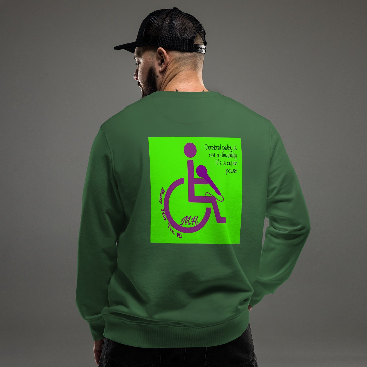 cerebral palsy awareness  Unisex organic sweatshirt