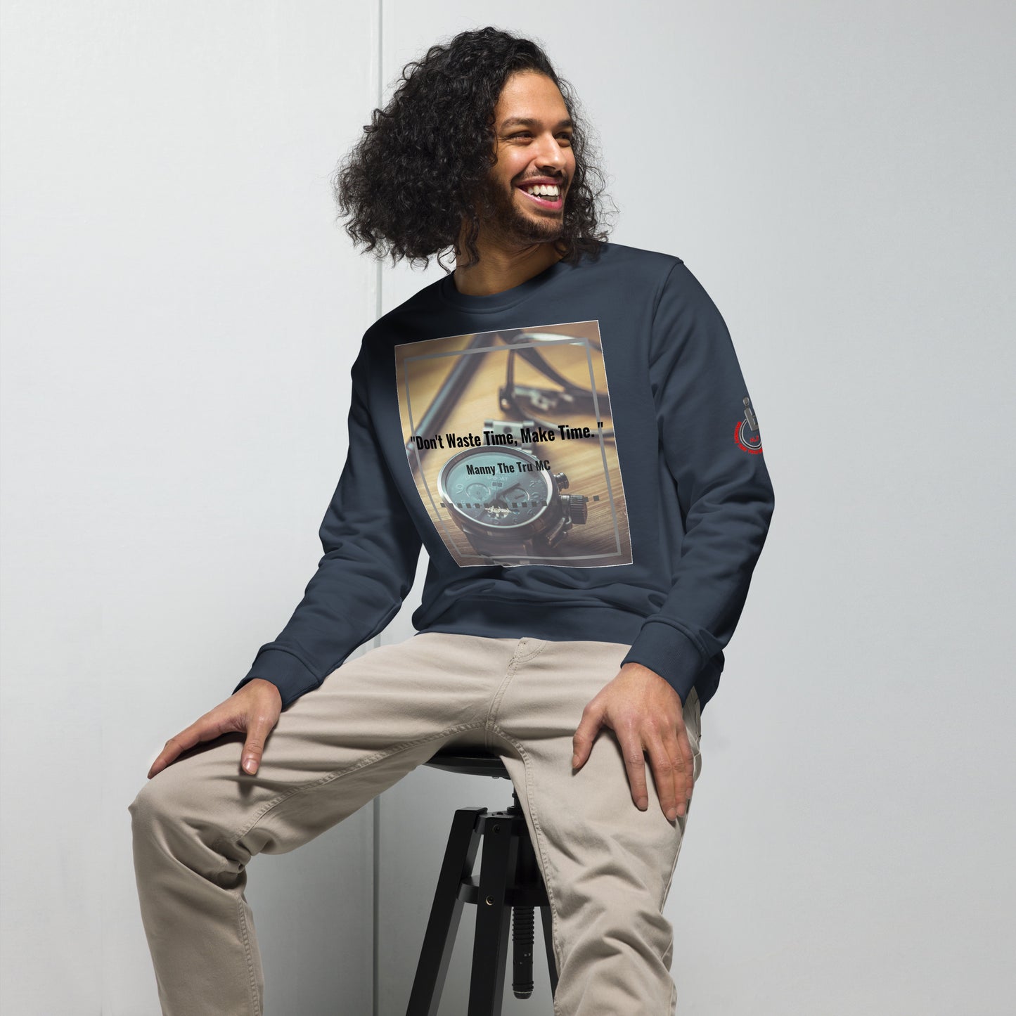 Don't waste time make time Unisex organic sweatshirt