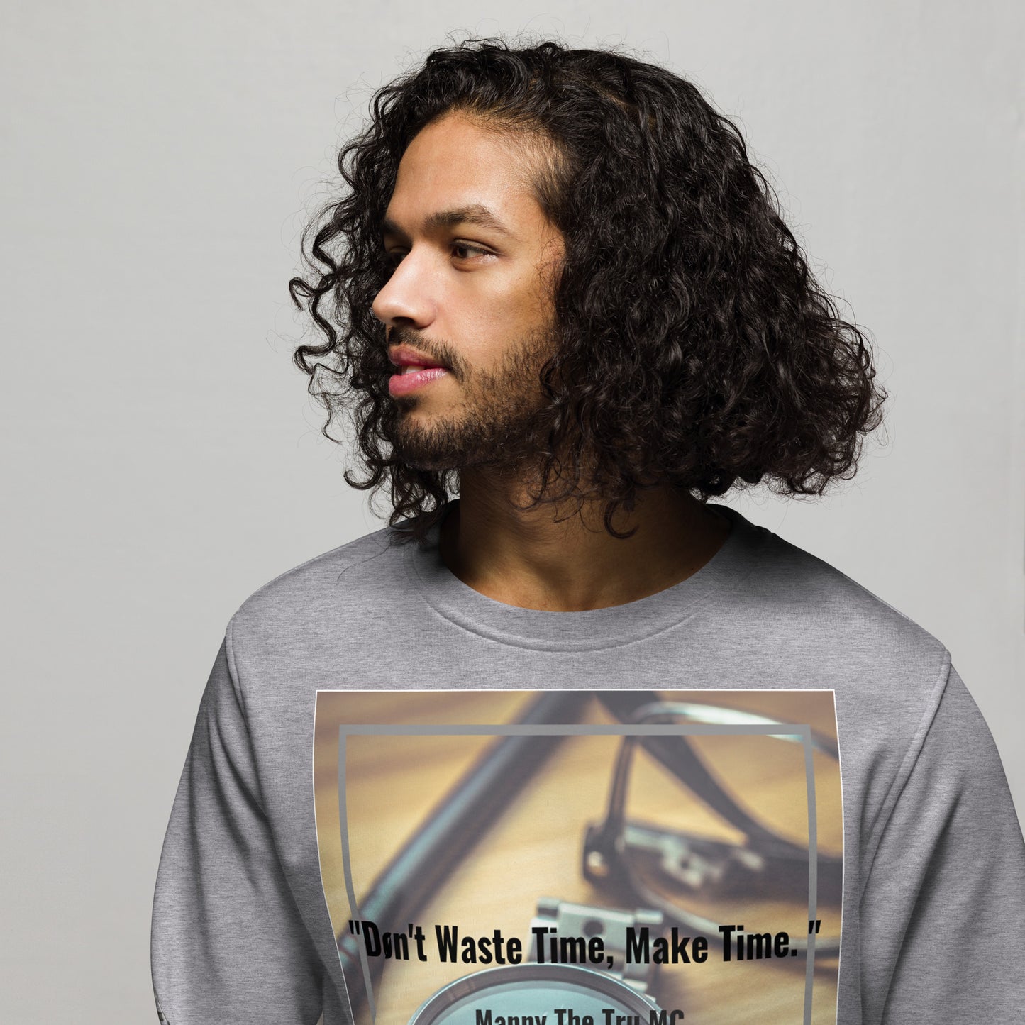 Don't waste time make time Unisex organic sweatshirt