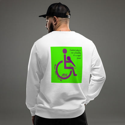 cerebral palsy awareness  Unisex organic sweatshirt