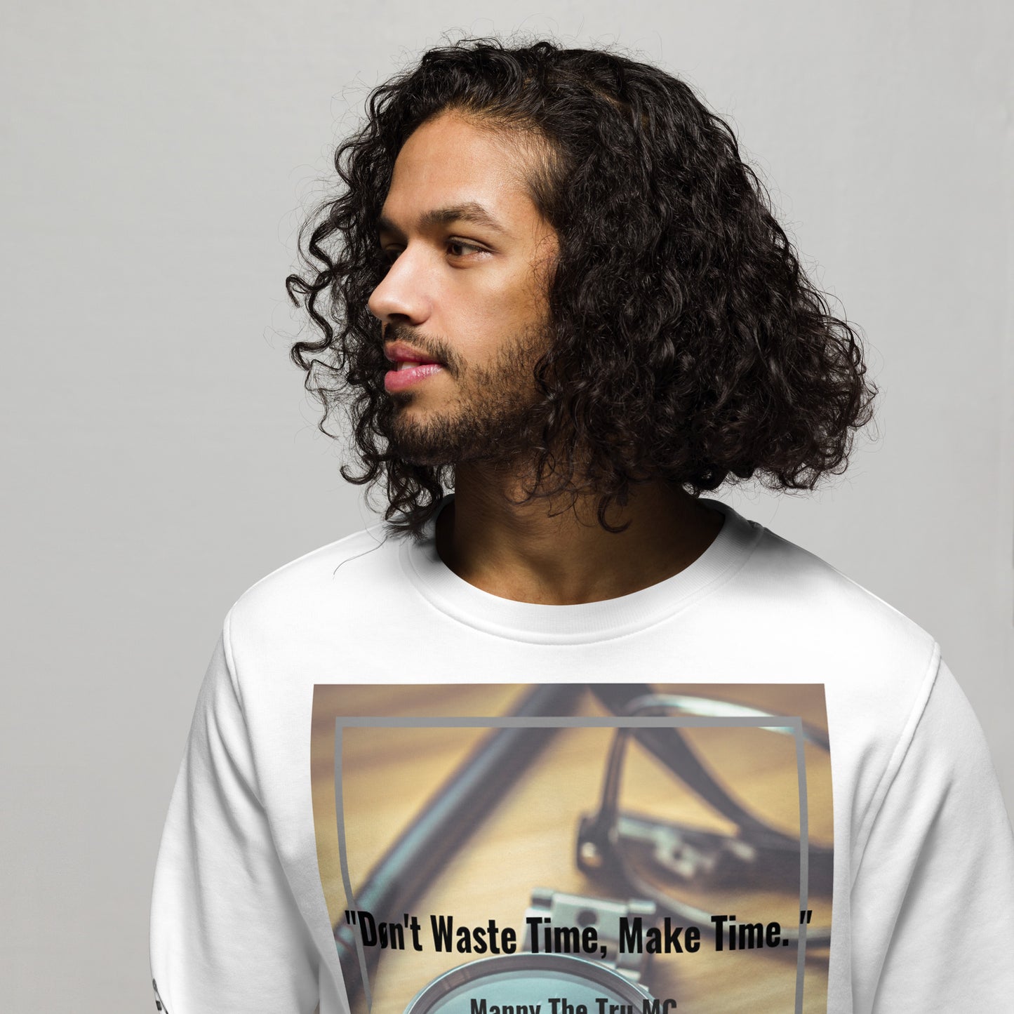 Don't waste time make time Unisex organic sweatshirt