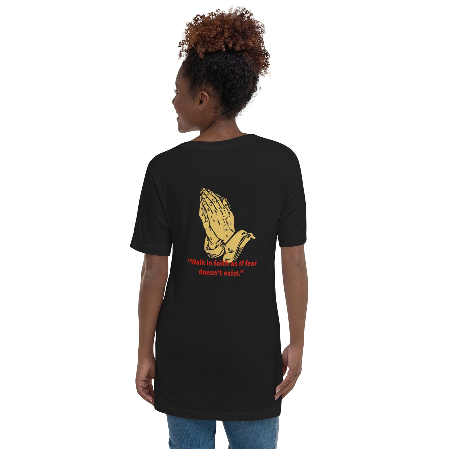 Faith over fear Unisex Short Sleeve V-Neck T-Shirt