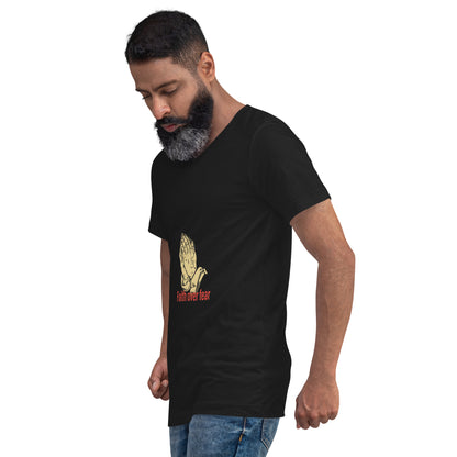 Faith over fear Unisex Short Sleeve V-Neck T-Shirt