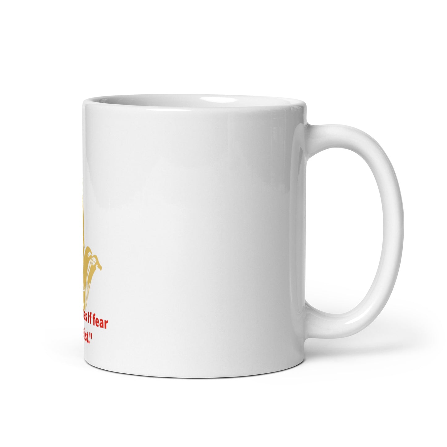 walk in faith White glossy mug