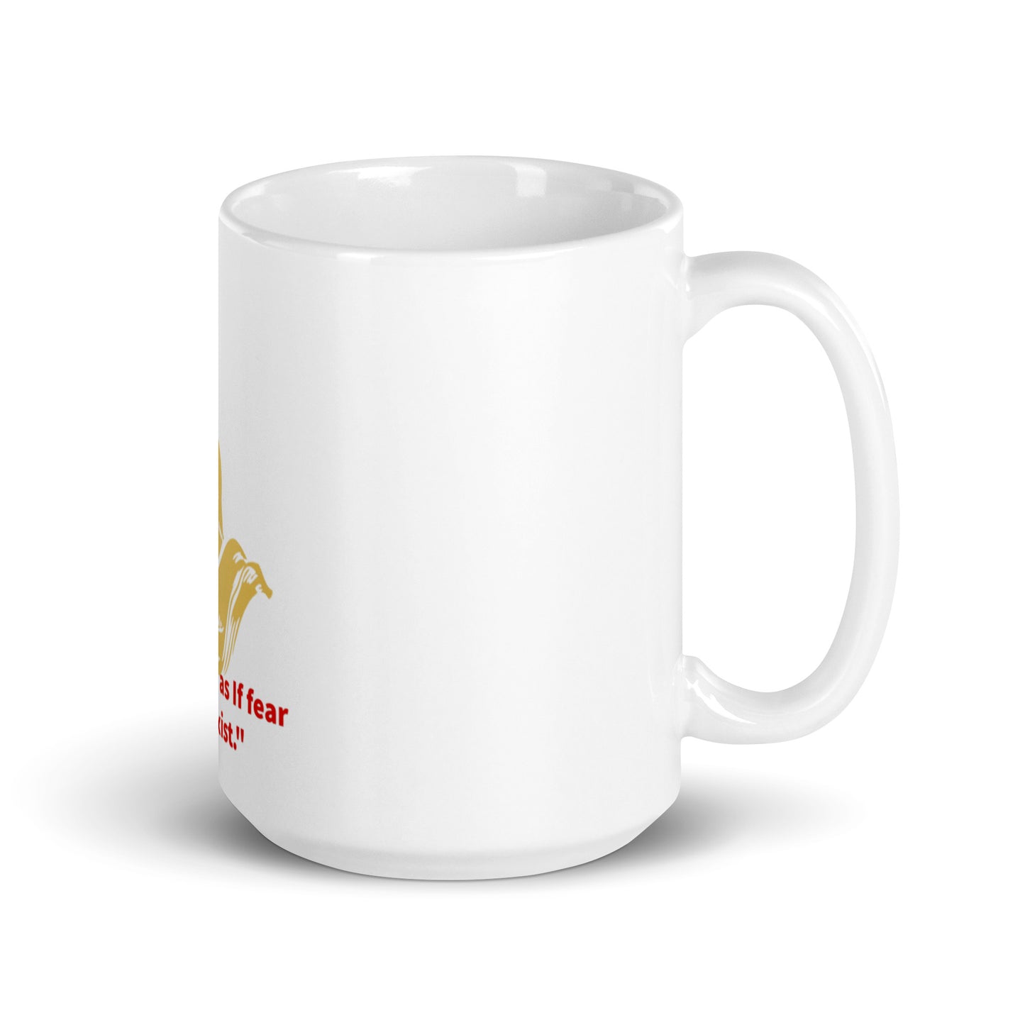 walk in faith White glossy mug